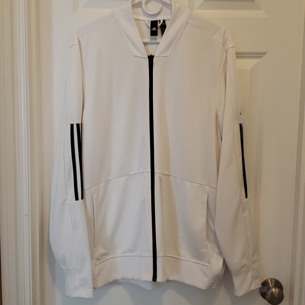 Adidas White Track Jacket